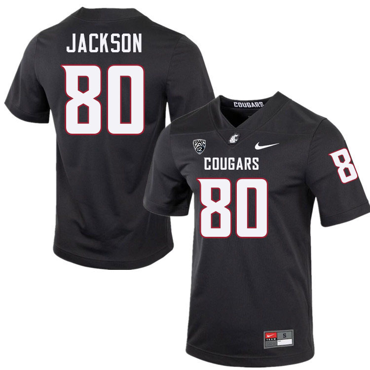 Brennan Jackson WSU Cougars Jersey.Washington State Cougars #80 Brennan Jackson Jersey Youth-Charcoa